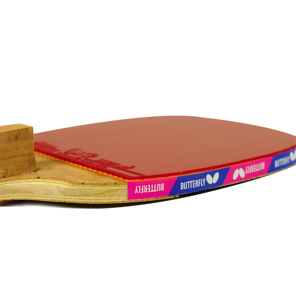 Butterfly Nakama P-1 Penhold Racket: Diagonal view of blade